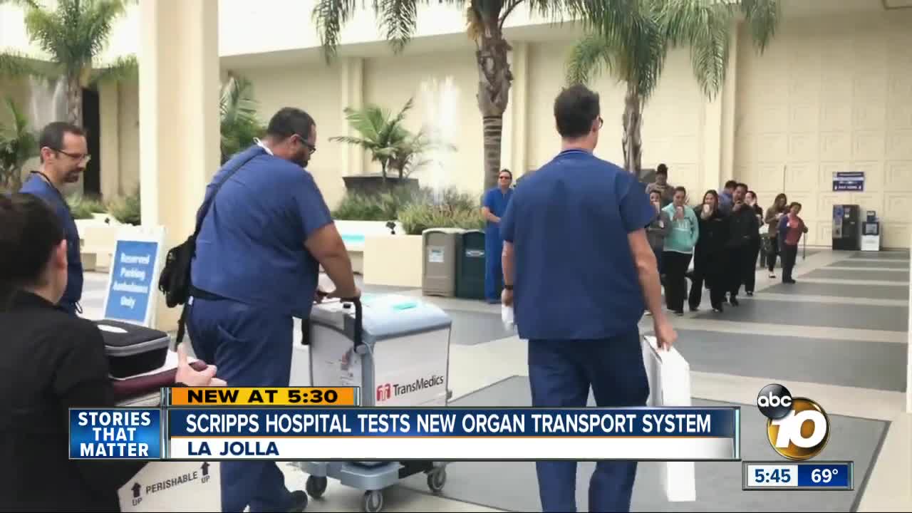 Scripps Hospital tests new organ transport system