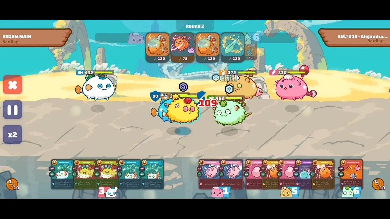 E3DAM taking care of a full team with only 1 axie [axie infinity arena gameplay]