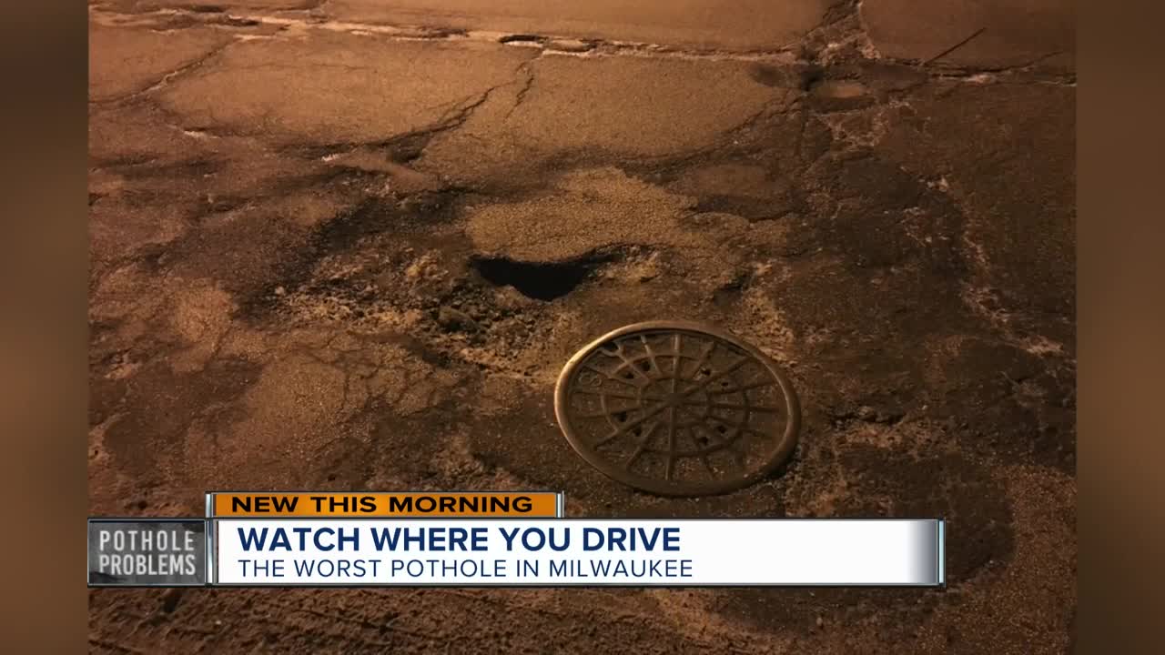 Watch where you drive: the worst pothole in Milwaukee