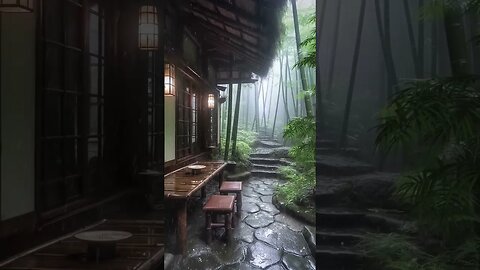 舒适的雨声助眠音乐：山间雨林屋檐听雨让你轻松入睡、ASMR#rain #rainsounds #sleep #sleepmusic #shortsvideo #shorts #relax