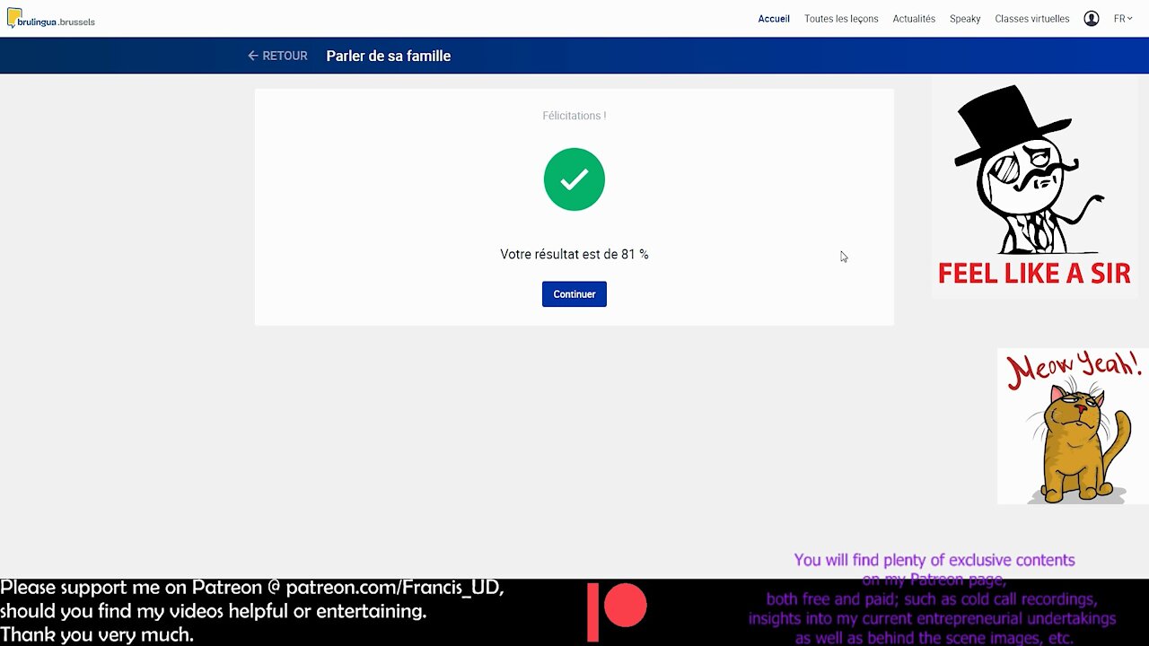 Practising French again ! Finally Passed the Test:Parler de sa famille !