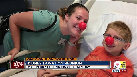 College student donates kidney to Mason boy