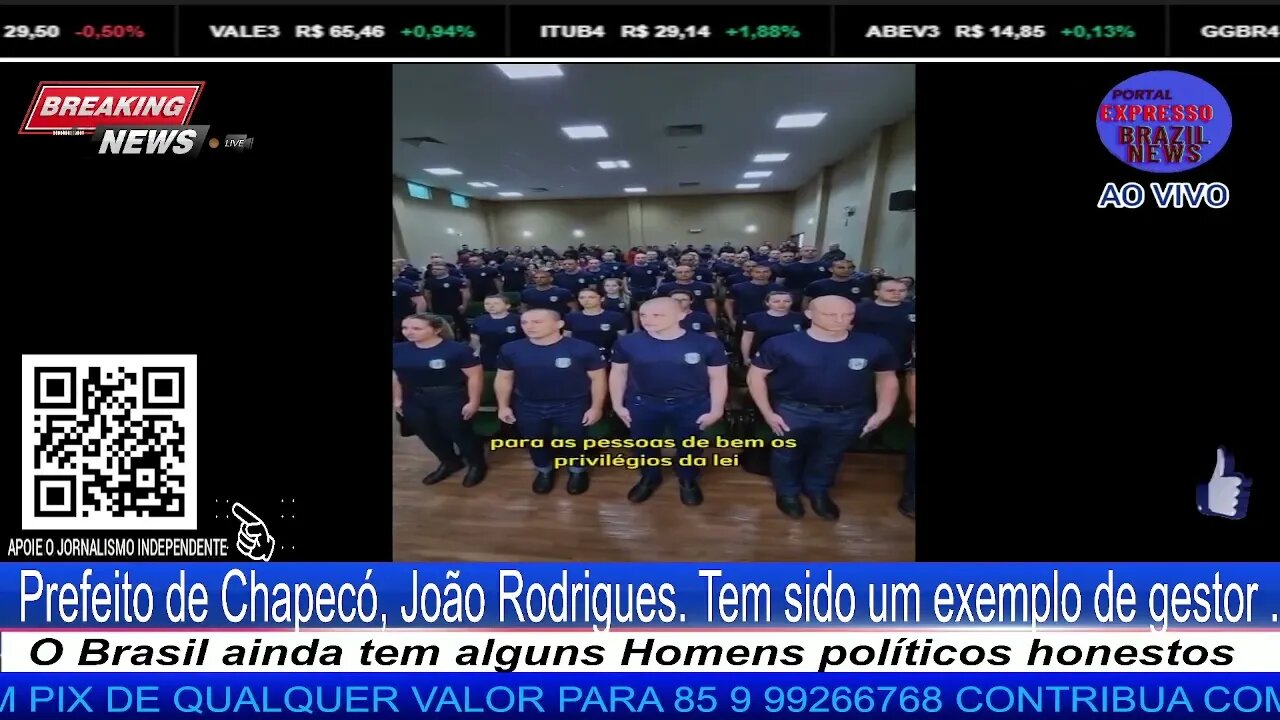 Prefeito de Chapecó, João Rodrigues. Tem sido um exemplo de gestor .