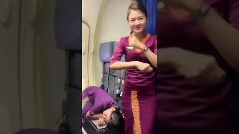 Chinese Girl Sleeping at 30,000 Feet