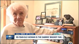 95-year-old Anna Szczepanksi of Cheektowaga is the Sabres' biggest fan