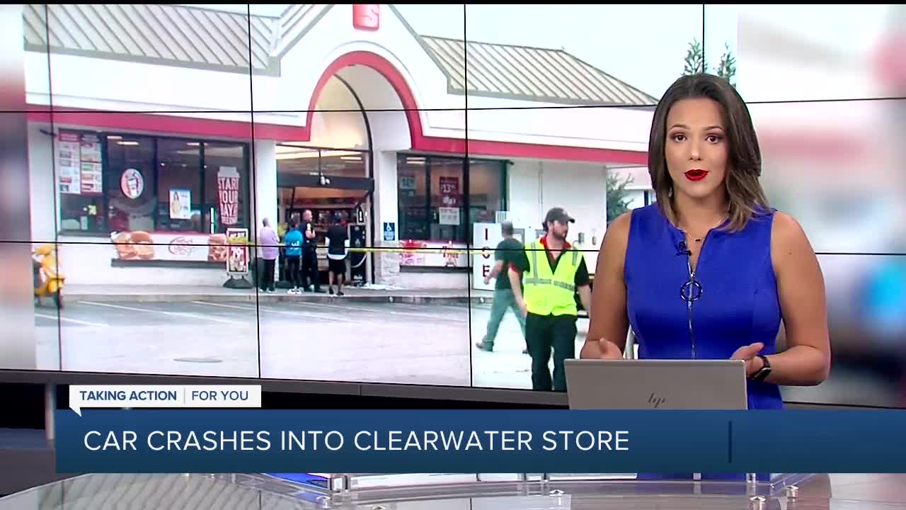 Driver crashes into convenience store after mistakenly stepping on gas instead of brakes