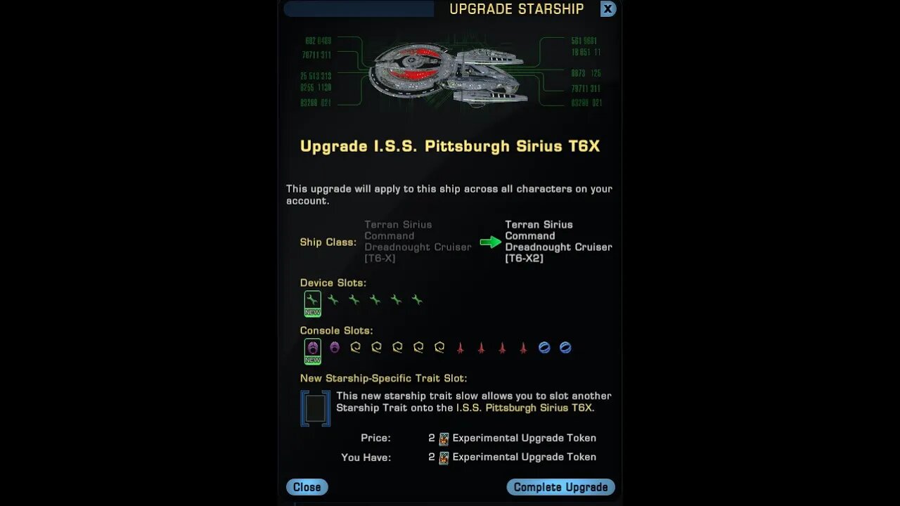 syfy88man Game Channel - STO - T6-X2 for my Terran Sirius Command Dreadnought