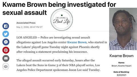 Kwame Brown Said He Was Forced To Rape Girls From Safe Harbor!