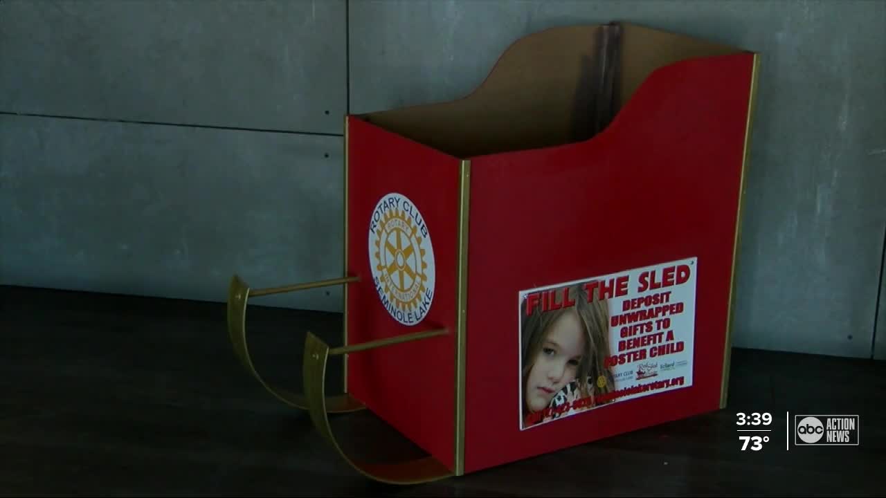 Businesses at Seminole City Center collecting toys for foster children via Red Sled Initiative