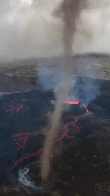VERY FIRST EVER VOLCANO+TORNADO
