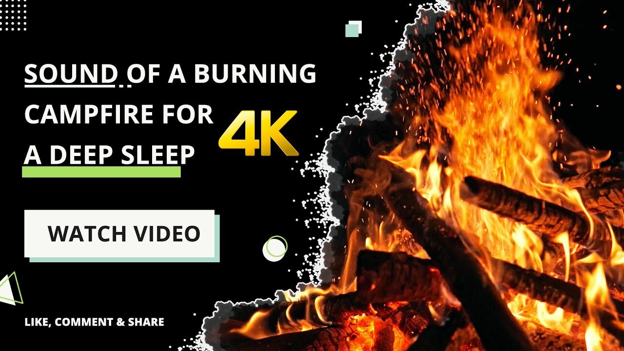 Soothing Sound of a Burning Campfire for a Deep Sleep 🔥 ️ A Campfire with White Noise 3 Hours