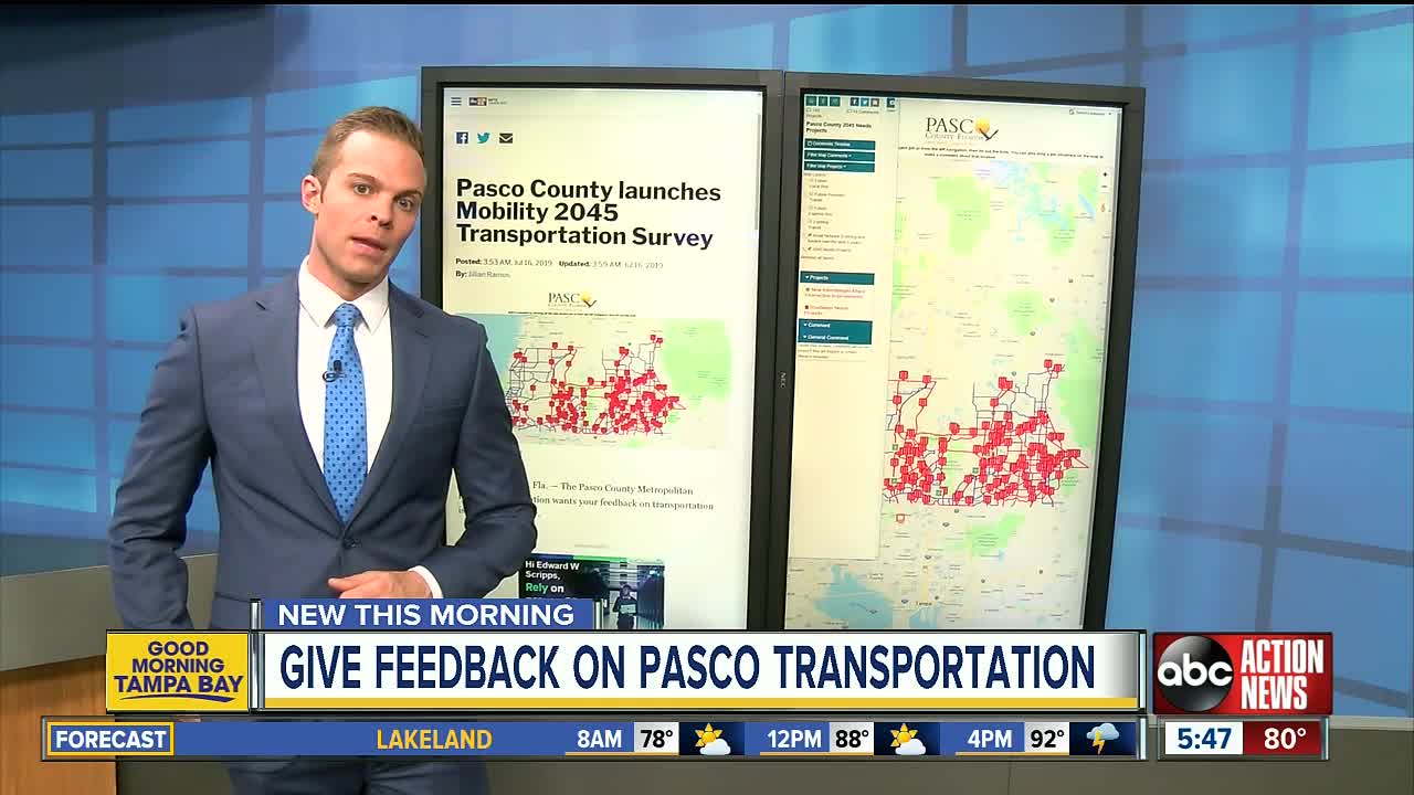 Pasco County launches Mobility 2045 Transportation Survey