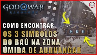 God of war Ragnarok, Como encontrar os 3 símbolos na Zona Úmida de Aurvangar | Super dica