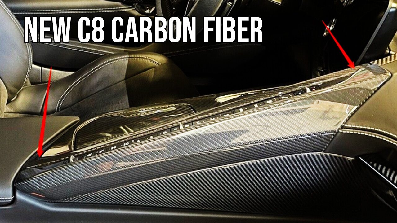 C8 Corvette Carbon Fiber Top Climate Control Console #c8 #corvette #carbonfiber #carinterior