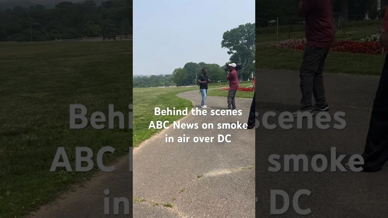 Behind the scenes as ABC News reports on the smoke causing red code alert in Washington DC.