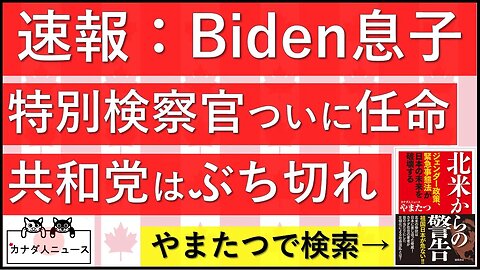 8.11 【速報解説】Hunter捜査に特別検察官任命