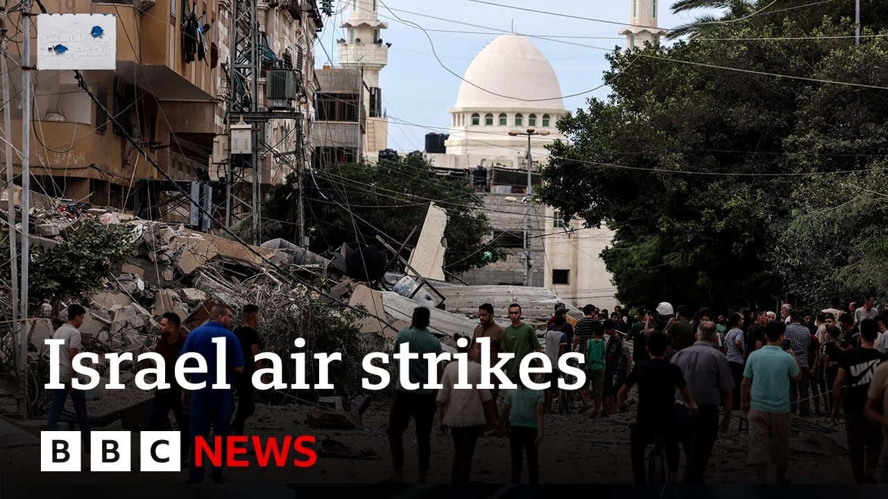 Israel retaliatory air strike kills at least 198 Palestinians - BBC News