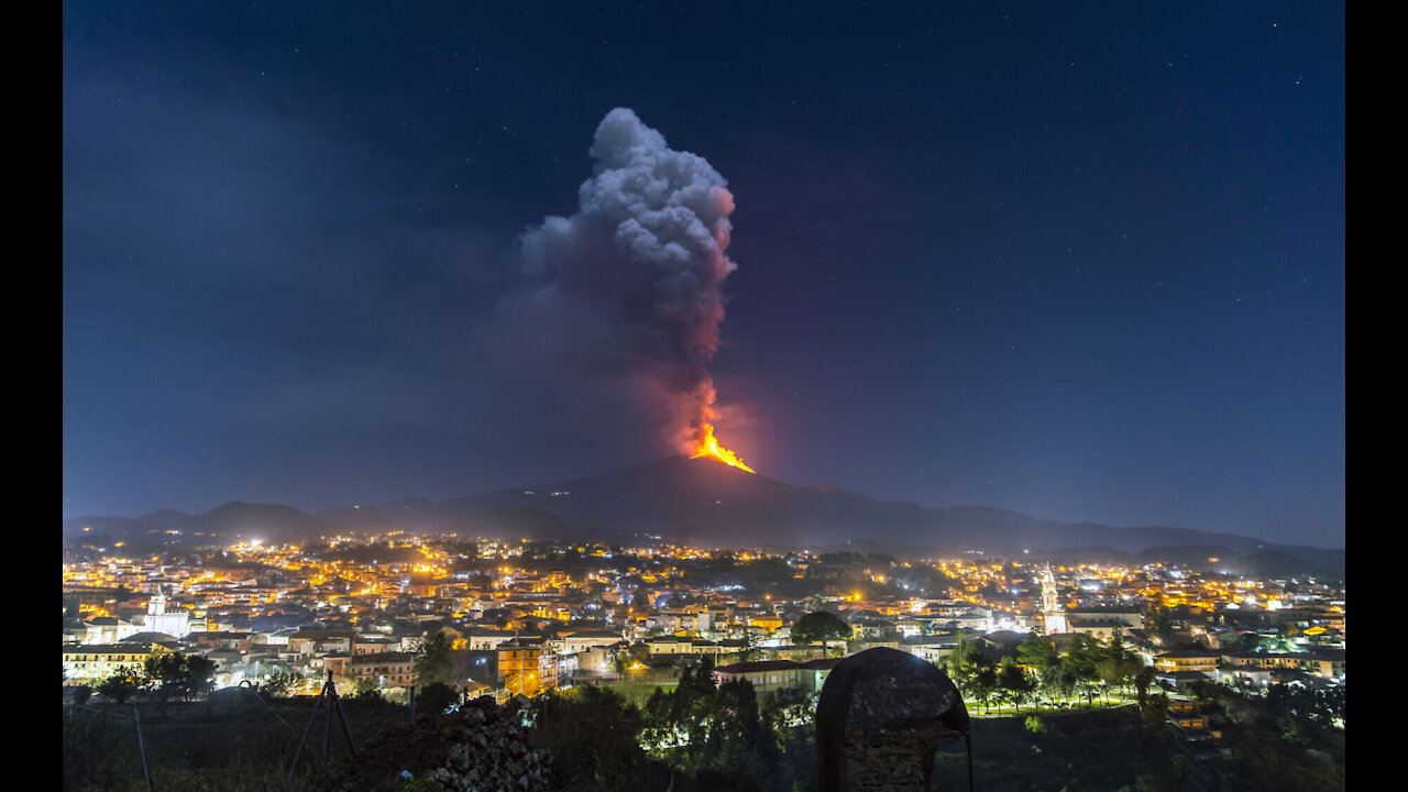 Sicily, Italy, near Catania Mount Etna Volcano Eruption February 2021 Slideshow