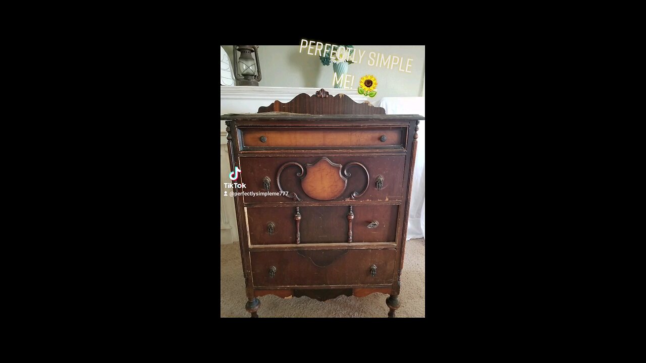 Elegant Pearlized Tallboy Dresser