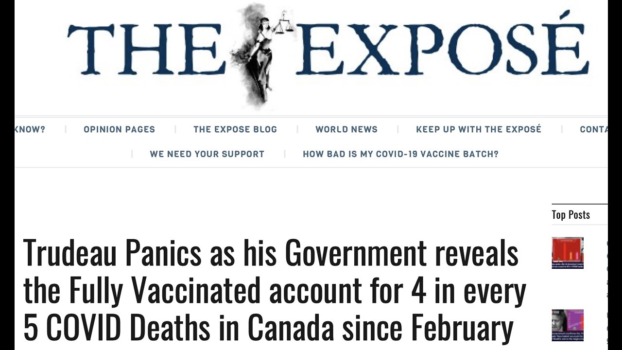 Trudeau Panics as his Government reveals the Fully Vaccinated account for 4 in every 5 COVID Deaths