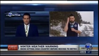 Denver Weatherman Snow Meltdown