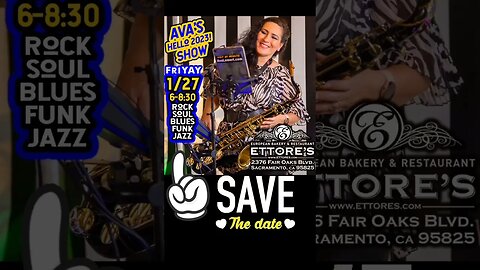 SAVE THE DATE! 1/27/2023 Ava at Ettore's!