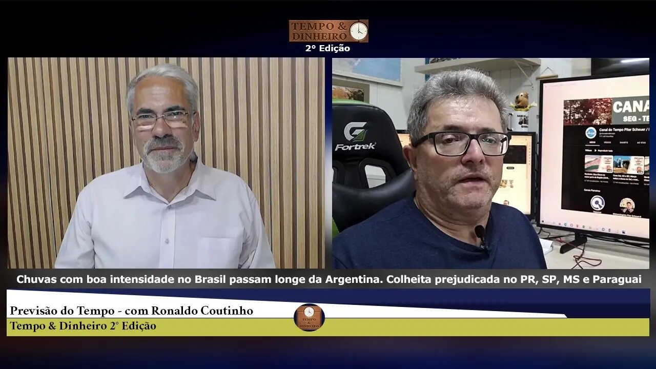 Chuvas com boa intensidade no Brasil passam longe da Argentina.