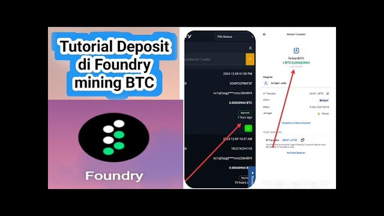 Tutorial ambil bonus dan deposit di Foundry BTC mining #bitcoin #cryptocurrency #binance