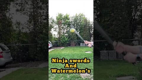 Ninja swords, and watermelon, who wins?