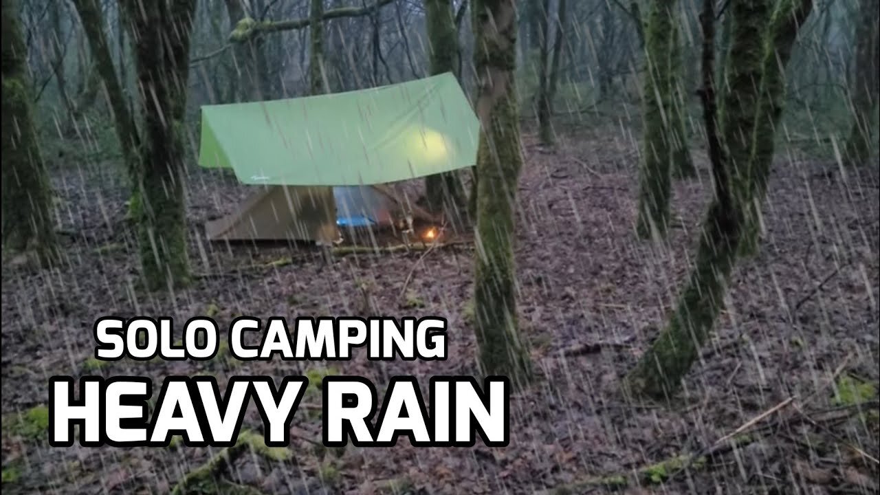 Passing rain camping Solo. I camp alone / roadside stealth Ep 4