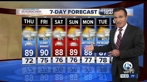 Latest Weather Forecast 11 p.m. Wednesday