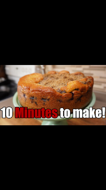 Incredibly Easy Blueberry Streusel Cake #shorts