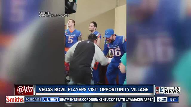 Teams competing in Las Vegas Bowl visit nonprofit