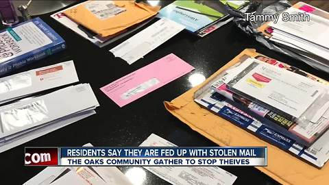 Residents say they are fed up with stolen mail