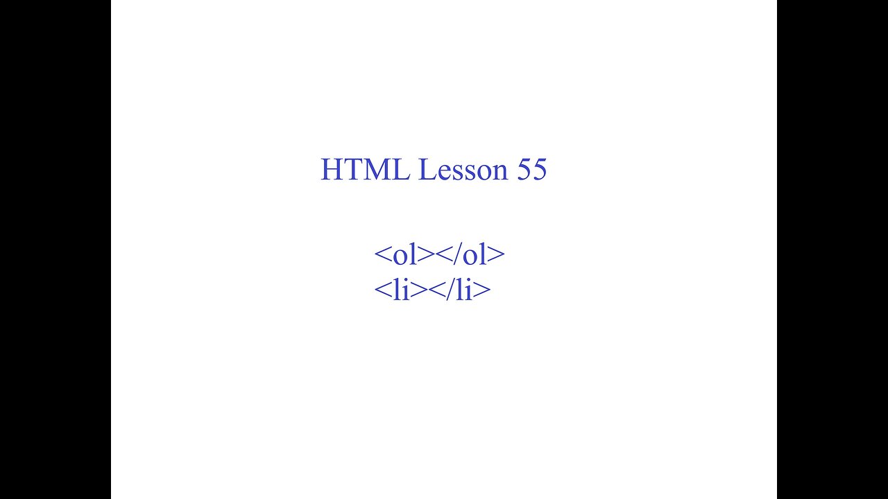 HTML Lesson 55