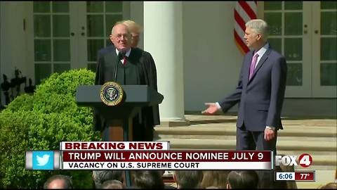 Trump considering two women for Supreme Court; will announce pick July 9