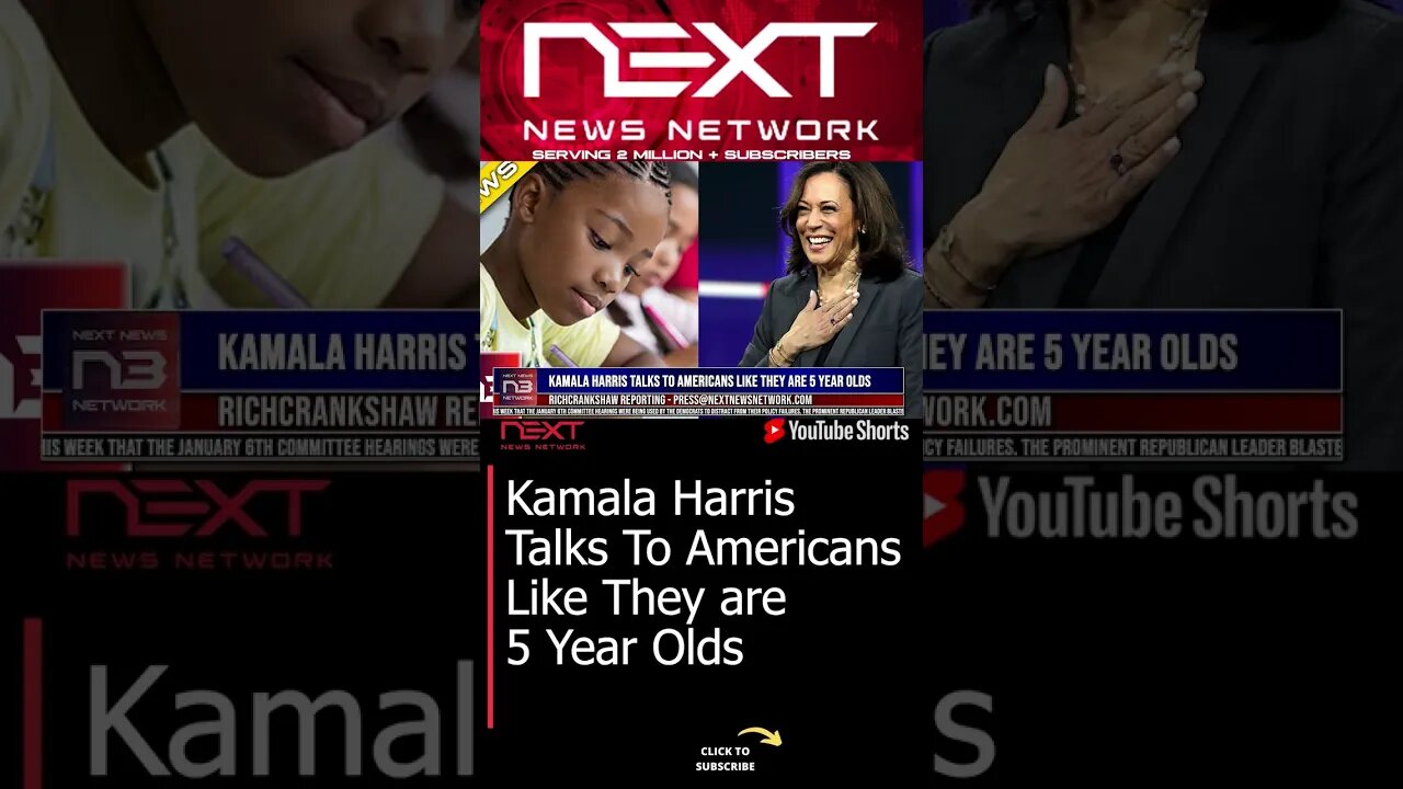 Kamala Harris Talks To Americans Like They are 5 Year Olds #shorts