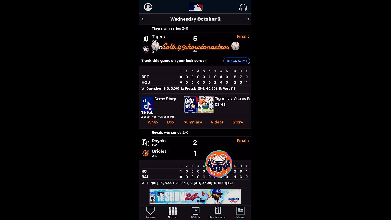 ⚾️ Astros Eliminated due to a ridiculous 3 game series for a division winner 10/02/2024