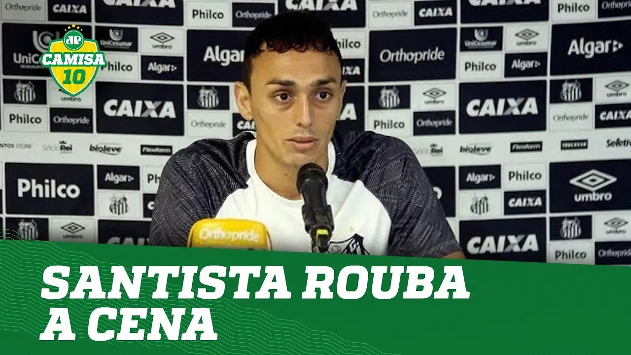 "OLHA"! MANIA de SANTISTA ROUBA A CENA em coletiva!