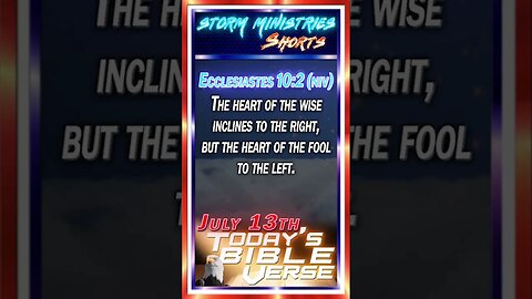 JUL 13, 2023 | The POWER of CHOOSING WISELY - Ecclesiastes 10:2 (NIV)