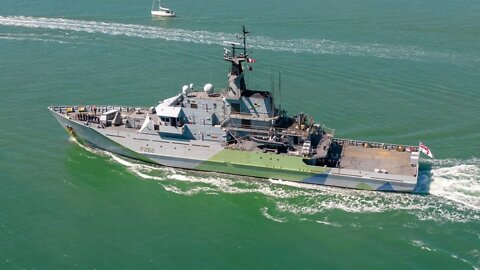 HMS Severn Royal Navy ship Old Portsmouth 15/07/2022 4k footage