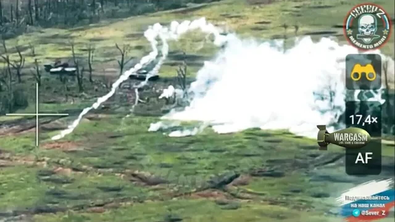 Two Ukrainian T-64BV tanks & a BMP-1 hit with anti-tank missiles near Bakhmut