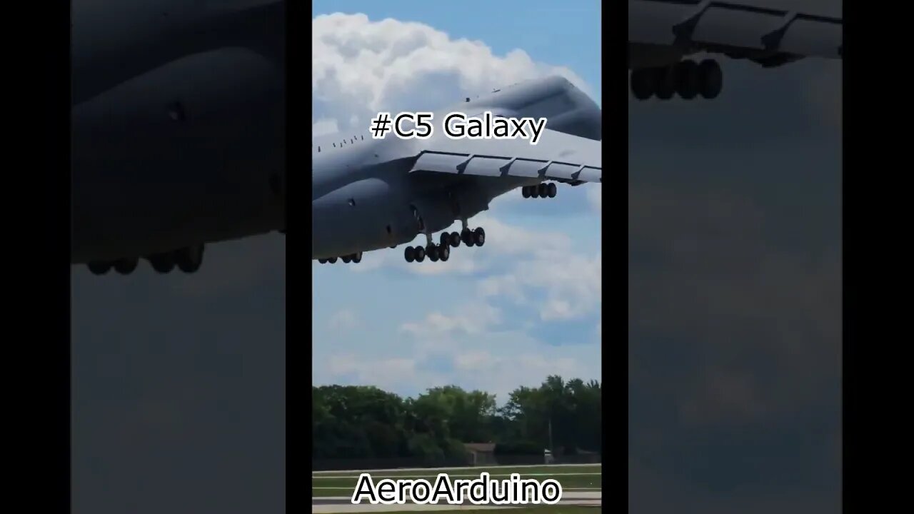 Couldn't Believe Giant #C5 Galaxy Takeoff Over My Head #Aviation #Fly #AeroArduino