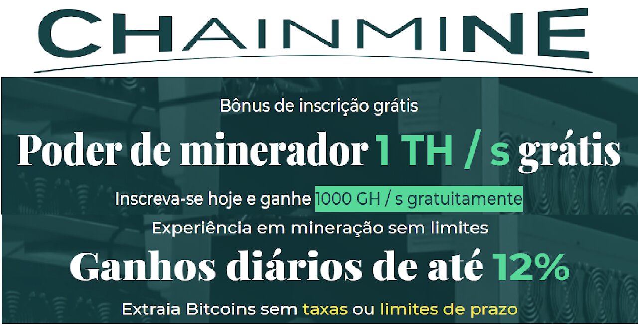 【Mineradora CHAIN MINE】Ganhe 1000 GH/s gratuitamente | Prova de pagamento com Rash | #CryptoCurrency