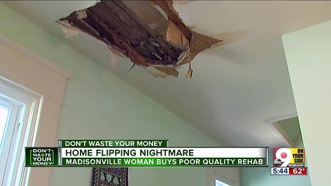 Home-flipping nightmare: Cincinnati woman buys poor-quality rehab
