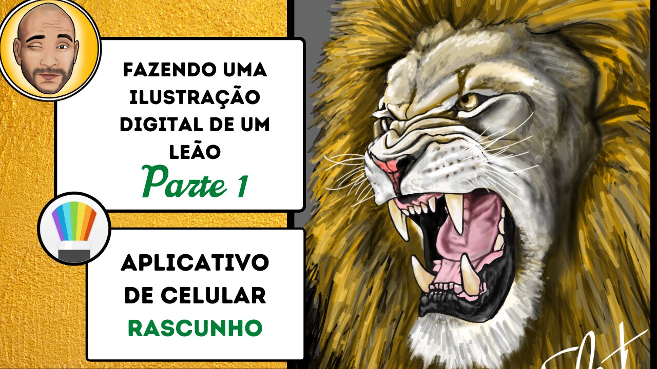 Ilustração Digital - Leão - PARTE 1