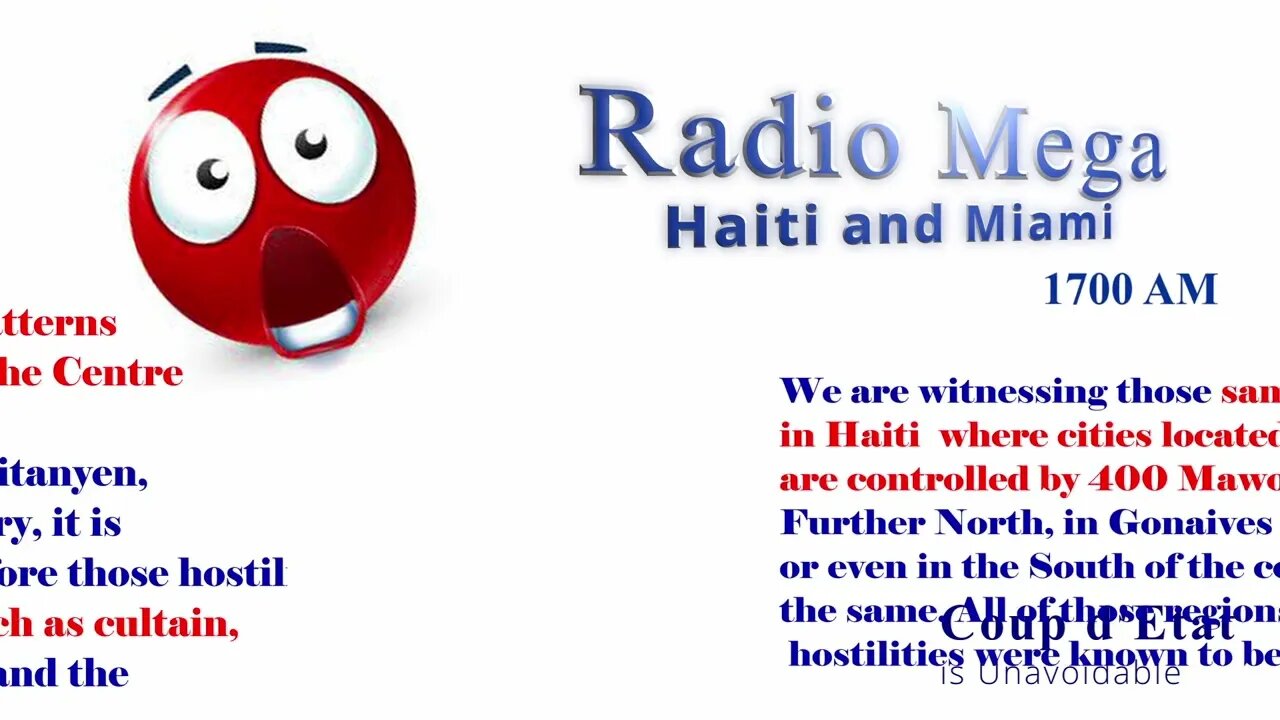 Mardi 22 Aout 2023 Radio Mega Haiti & Miami