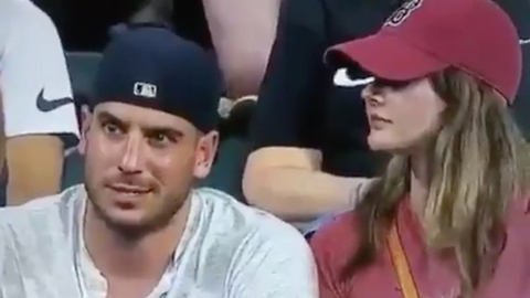 Red Sox Fan BUSTED on Jumbotron with "Side Chick"