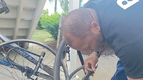 replacing front tire of bicycle