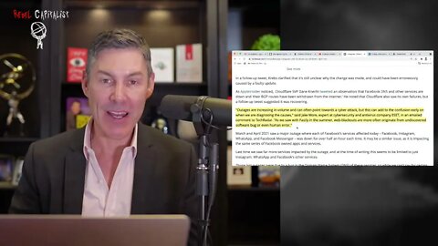 Facebook, Instagram, Whatsapp, All Down...Reminder Why YOU Should Own Gold!